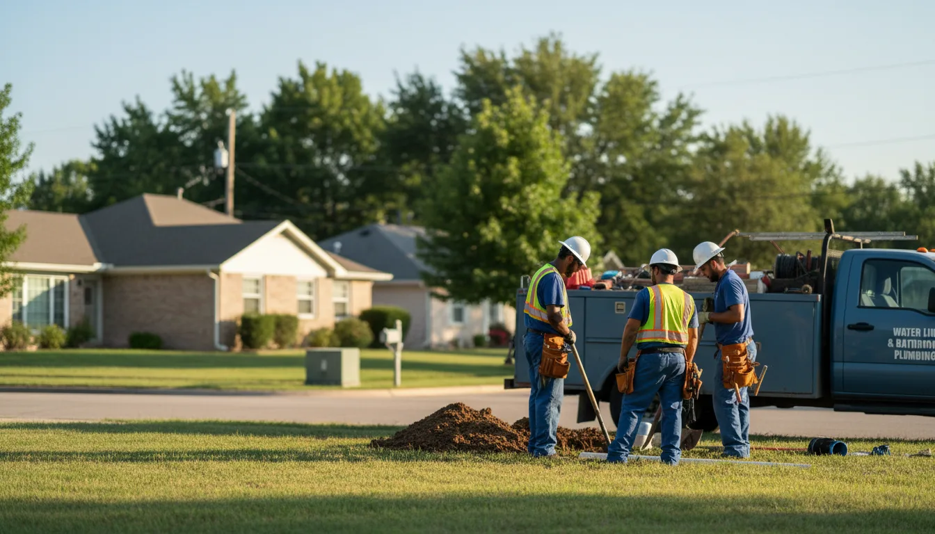 Residential water line and bathroom plumbing service in Sorento, IL